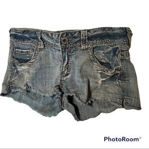 Amethyst Distressed Jean Shorts Sz 7
